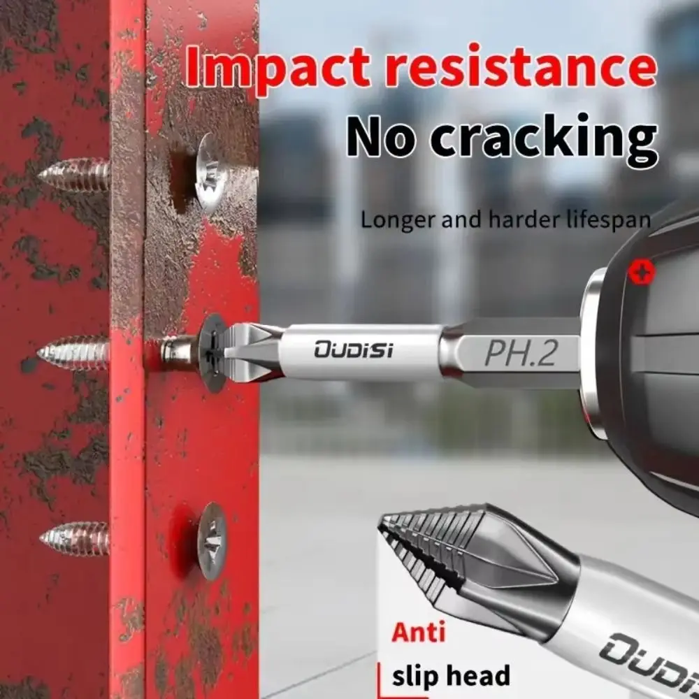 

1/7 шт. прочная магнитная отвертка PH2, противоскользящие водонепроницаемые головки отвертки, пакетная головка 25/150 мм, крестовая гайковертка
