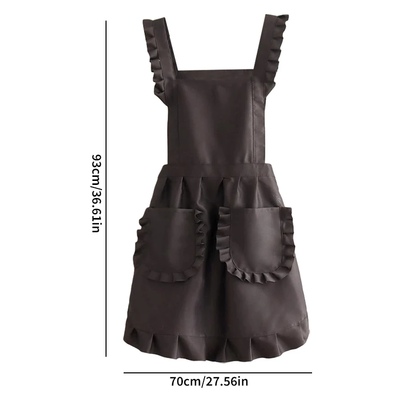 1Pcs Cute Korean Style Apron Female Nail Shop Kitchen Coffee Overalls Home Cooking Cleaning Sleeveless Apron Kitchen Shop