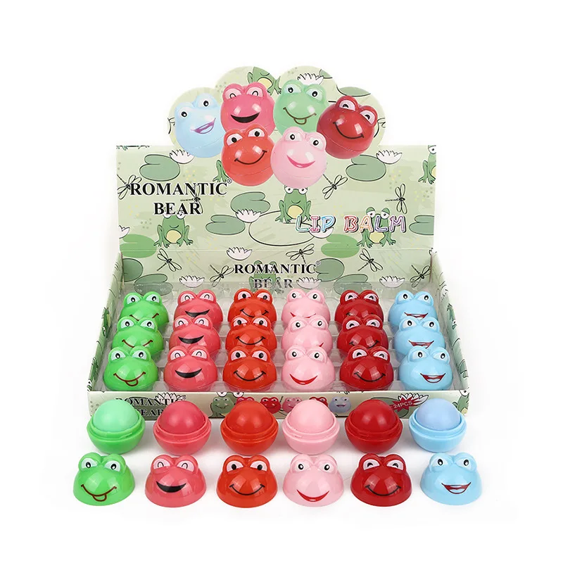 

24Pcs Cute Frog Design Lip Blam Set Moisturizing Hydrating Clear Lip Balm For Dry Cracked Lips Care