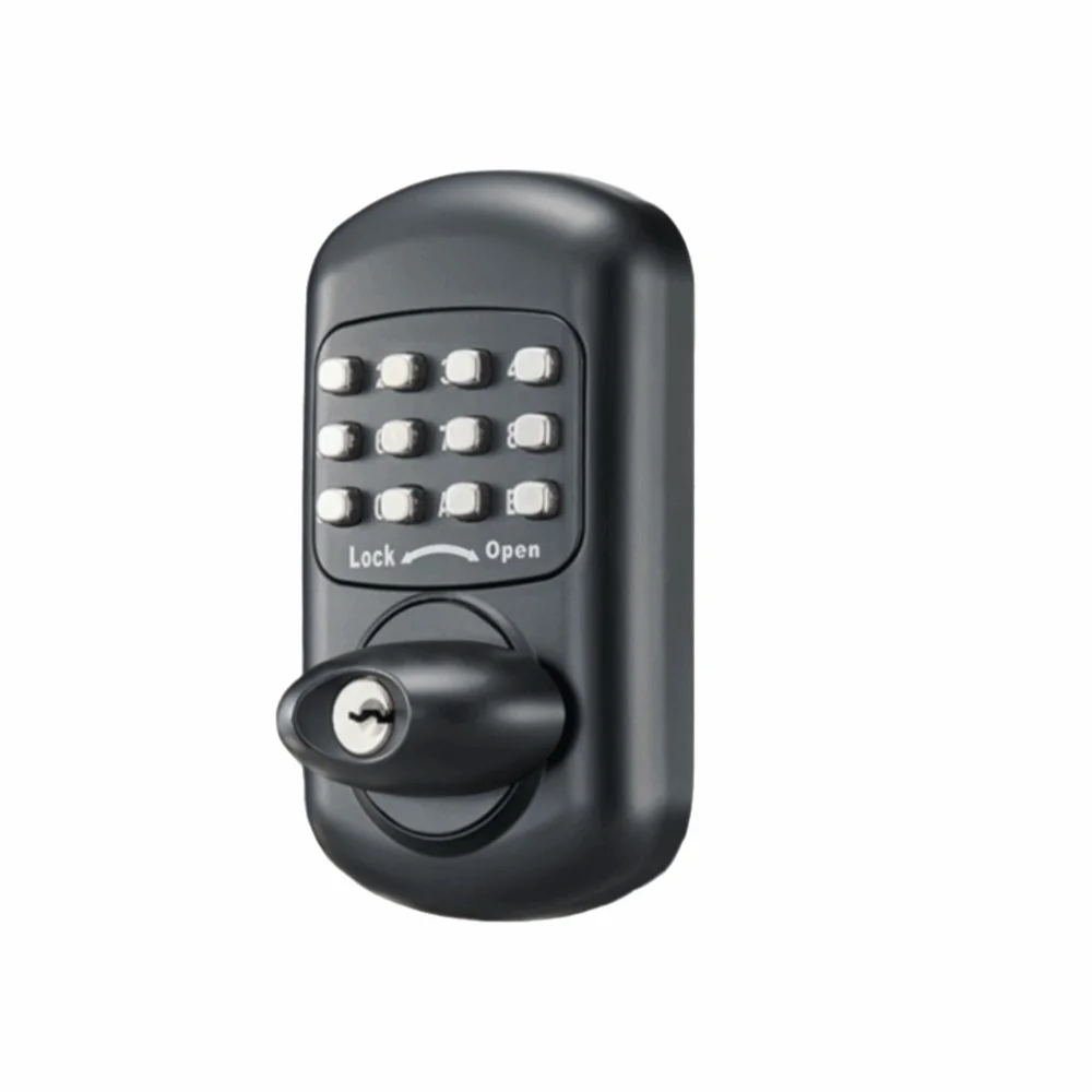 Plating Locks Mechanical Push Button Door Lock No Need Power Double Exterior Keyless Combination Code Lock High Low Temperature