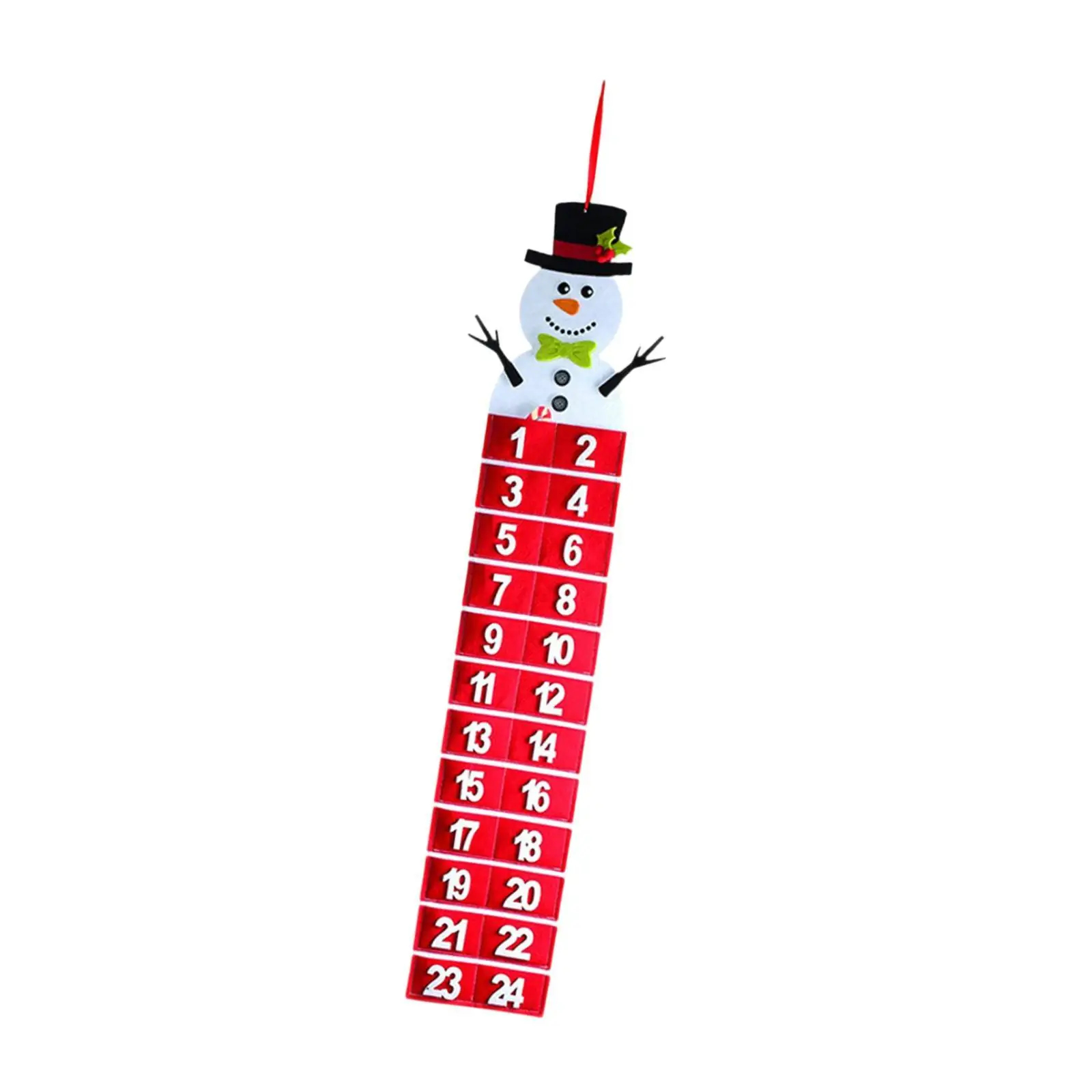 Christmas Countdown Calendar Hanging Decor Creative Practical Christmas Prop Advent Calendar for Holiday Door Wall Home Indoor