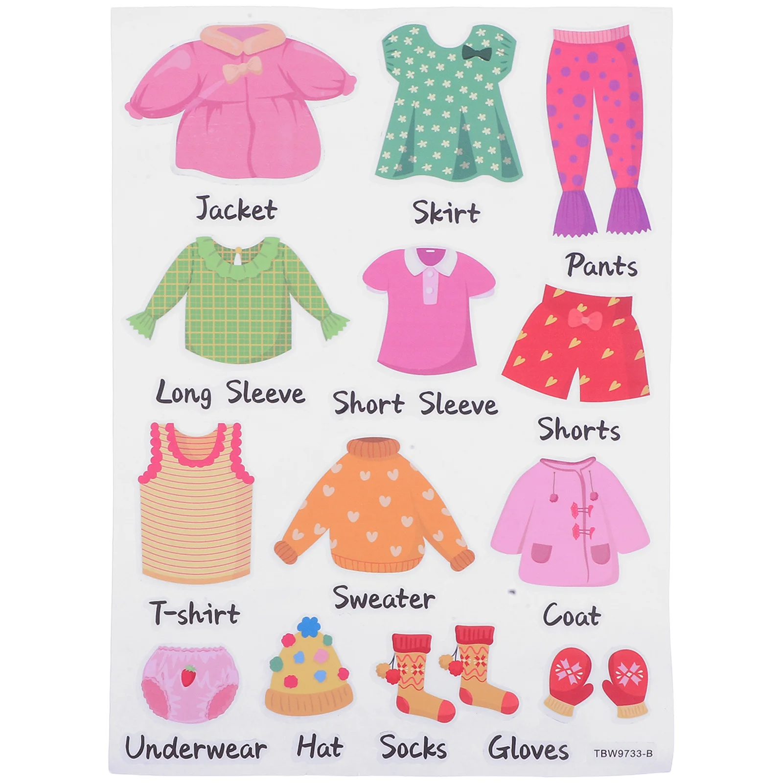 

1Set Wardrobe Clothing Labels for PVC Closet Stickers Clothes Classification Labels Room Decor Clothing Sort Decals