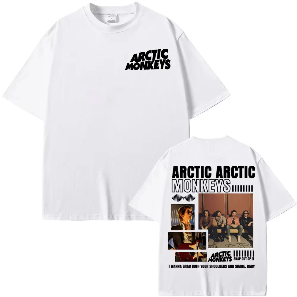 

Футболка с графическим принтом Rock Band Arctic Monkeys, мужская одежда, хип-хоп, панк, уличная одежда, футболки для женщин, повседневная хлопковая мужская футболка