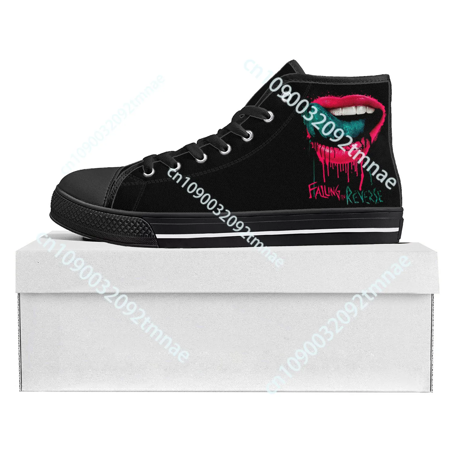 

Falling In Reverse punk rock band High Top High Quality Sneakers Mens Womens Teenager Canvas Sneaker Couple Shoe Custom Shoe