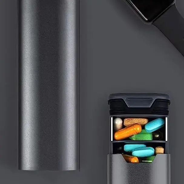 

1 шт., 7-дневный еженедельный металлический органайзер для таблеток, милый портативный футляр для таблеток, большой вместительный держатель для таблеток для добавок, витаминов