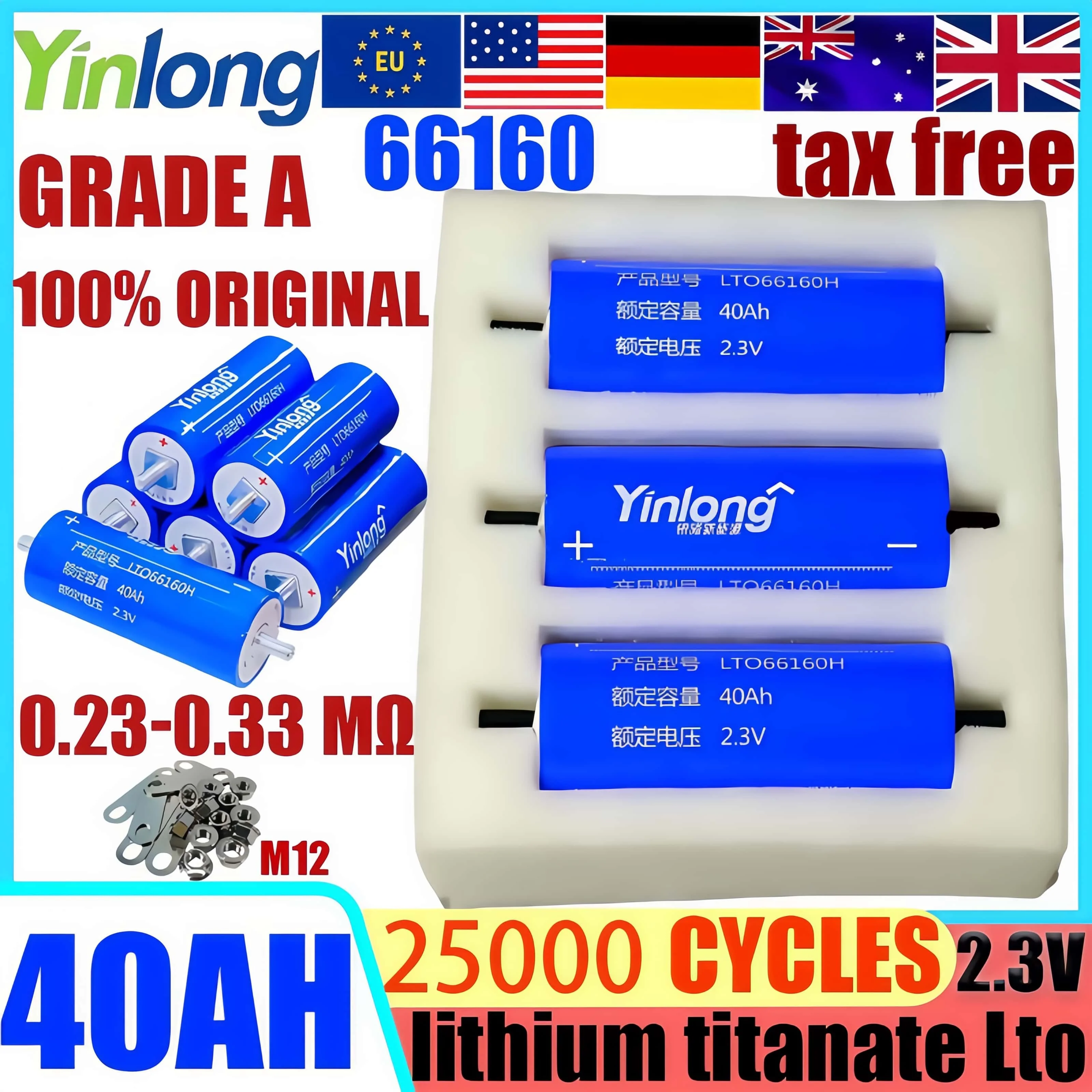 2.3V 40Ah Battery O…