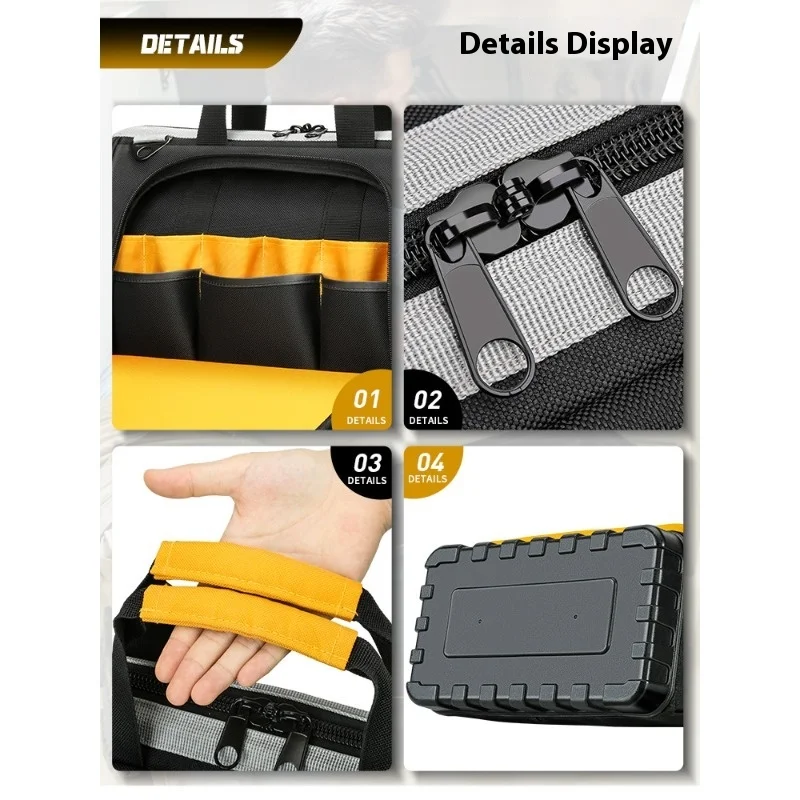 Сумка для инструментов Прочная и прочная, портативная универсальная сумка для хранения электриков, ремонтная холщовая сумка для инструментов