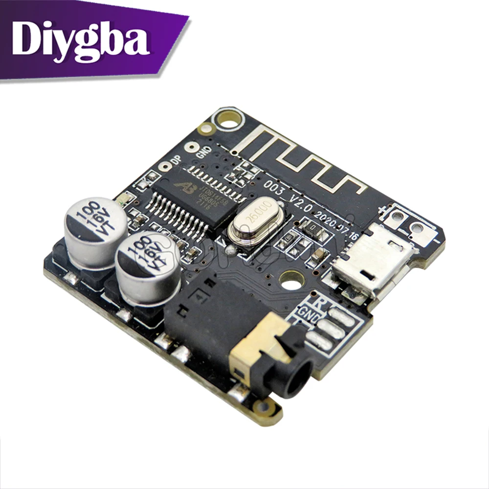 VHM-314 Bluetooth 5.0 Audio Receiver Module MP3 Lossless Decoder Board 3.7-5V Wireless Stereo Music Decoding Amplifier DIYGBA