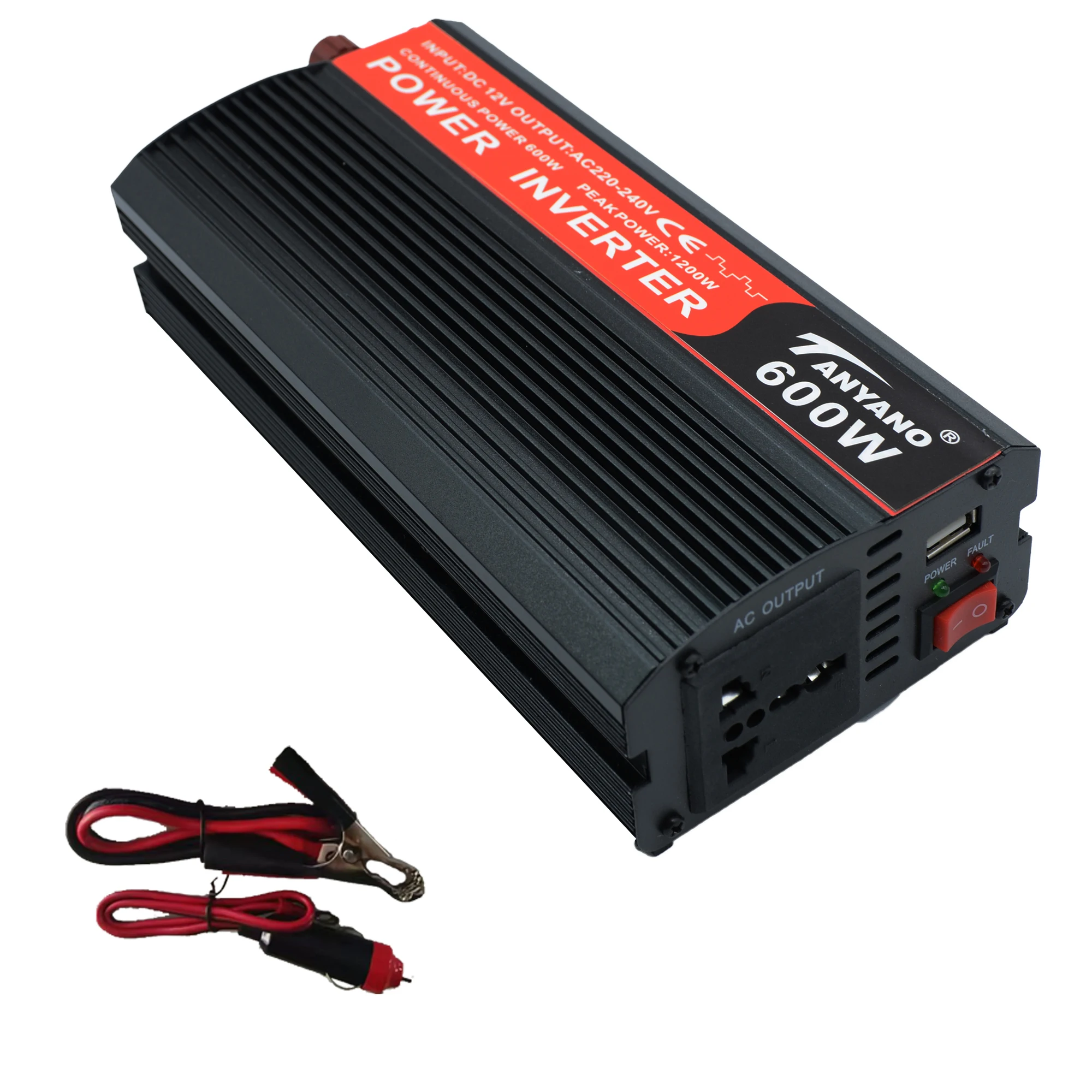 600 واط عاكس الطاقة المحمولة سيارة العاكس عاكس للطاقة الشمسية USB تيار مستمر 12 فولت إلى التيار المتناوب 220 فولت تحويل USB مشبك بطارية مقبس عالمي