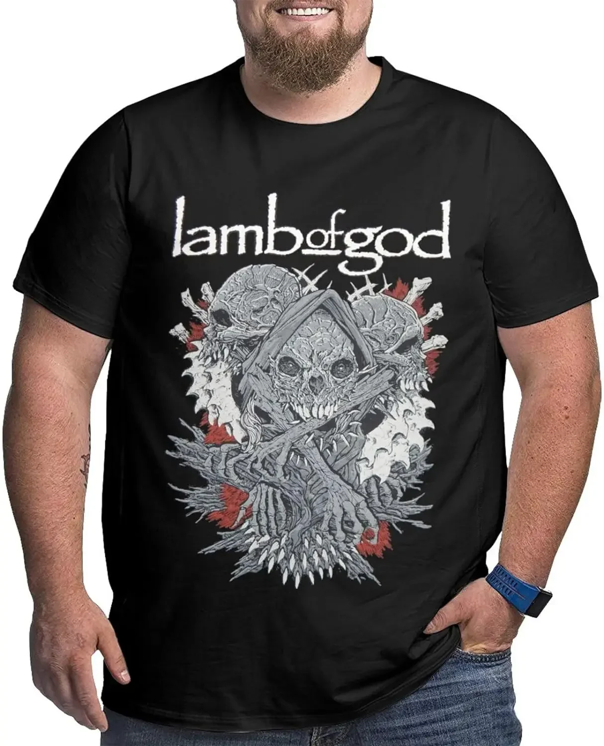 

Man Fashion Casual Basiccrew Neck Cotton Big Size Short Sleeve Summer Clothing tee Black