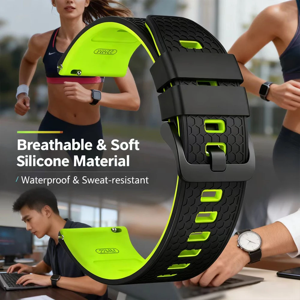 22mm Watch Strap For COROS APEX 4 42mm/PACE 4/PACE 3/APEX 2 Pro/46mm Watches Band Replacement Wristband Sports Silicone Bracelet