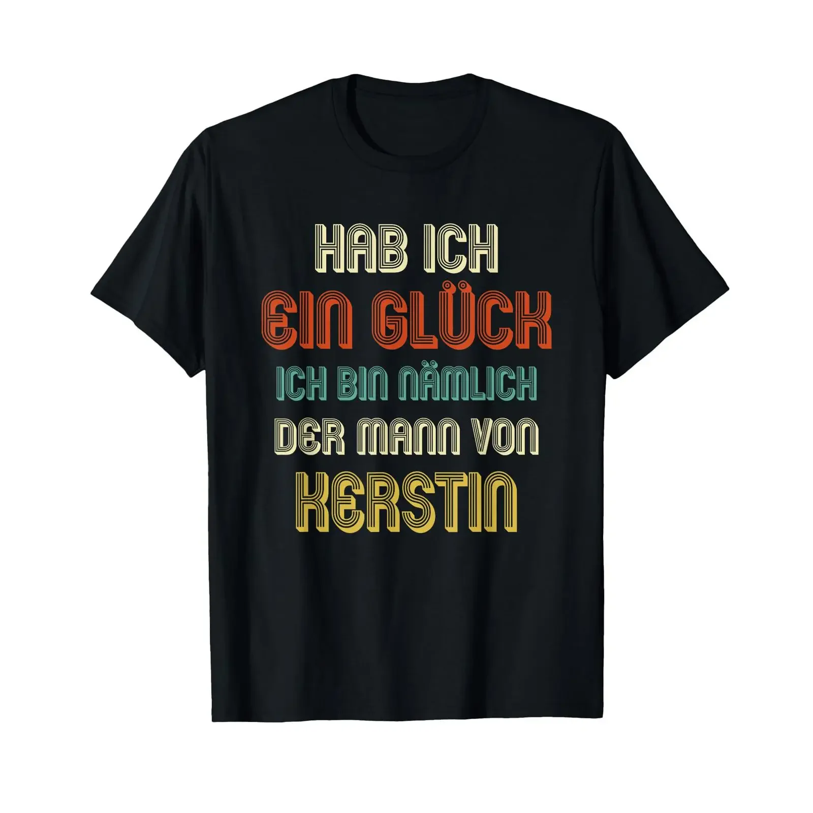 Men's Kerston T Shirt Funny Saying Partner Wedding black vintage Washed fashion Slightly Comfortable Breathable Casual