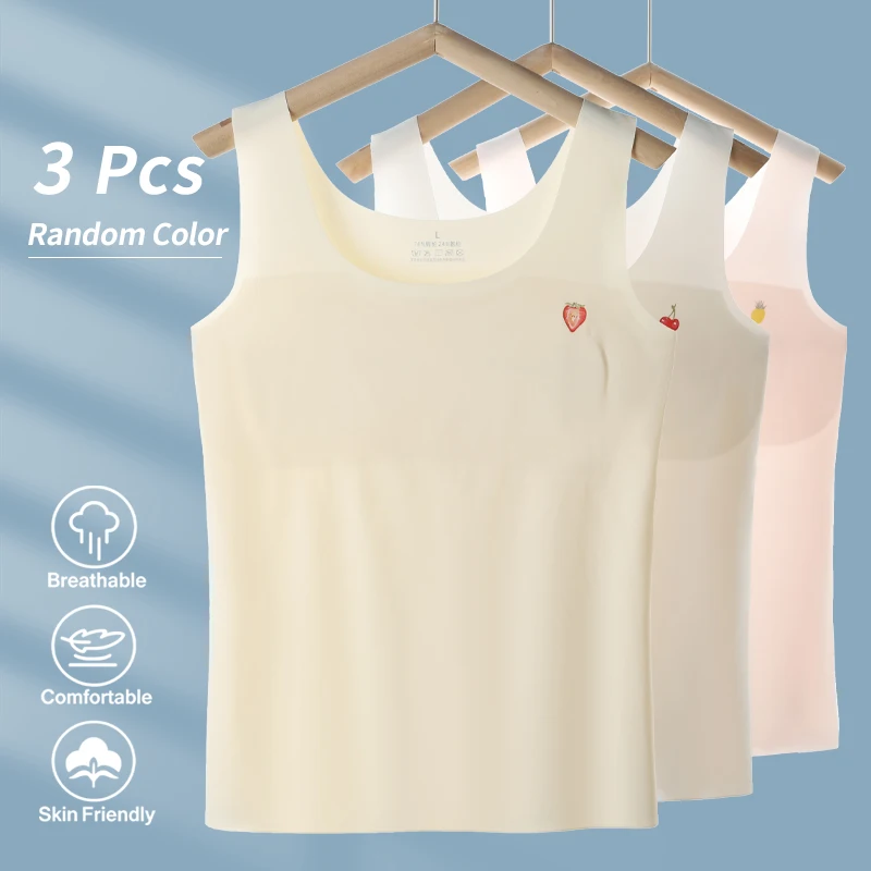 Girl's developmental period student underwear long, wide shoulder strap, stage one vest, female middle and high school students,