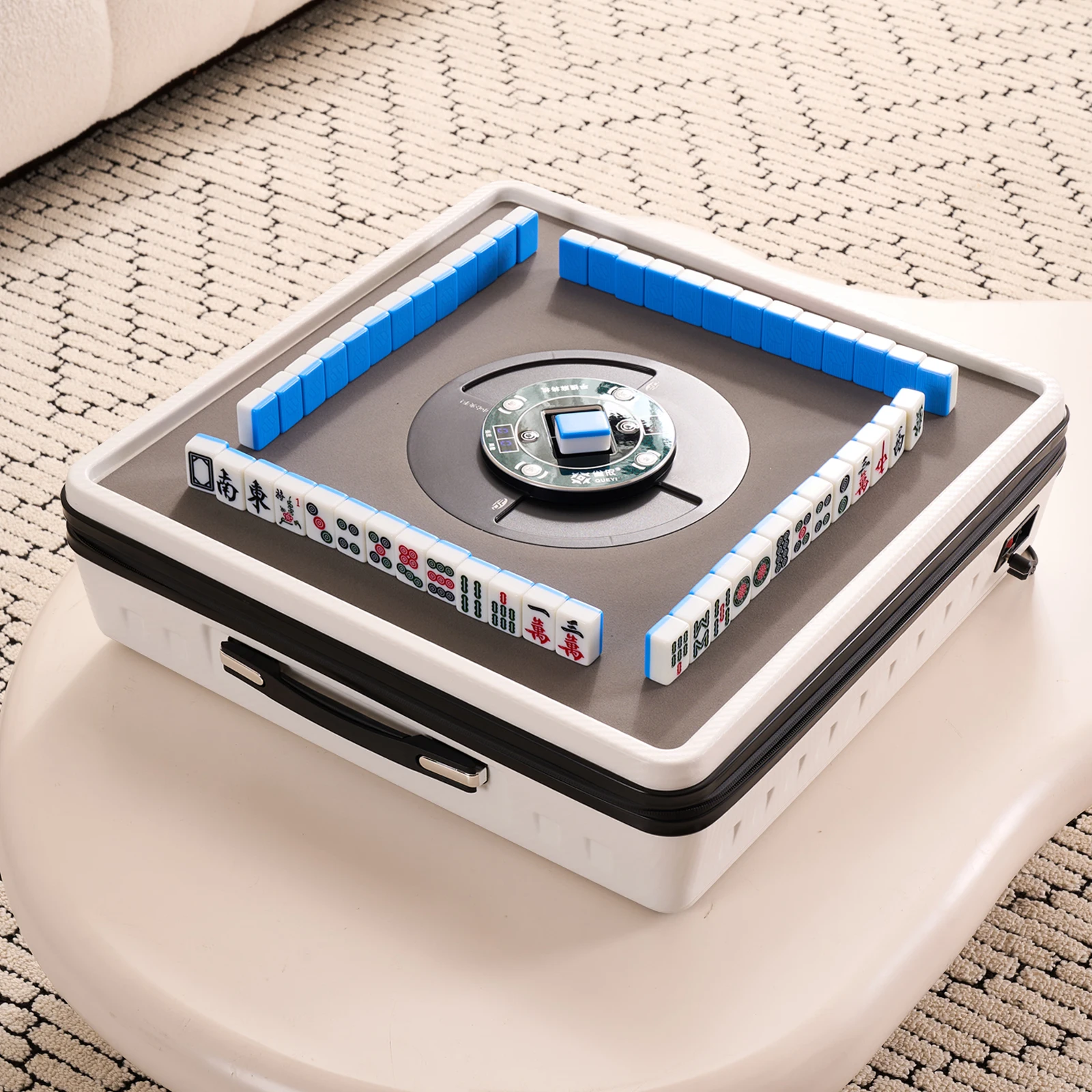 Портативный автоматический стол для маджонга в американском и китайском стиле с магнитной плиткой, ручной мини-стол для гамбургеров