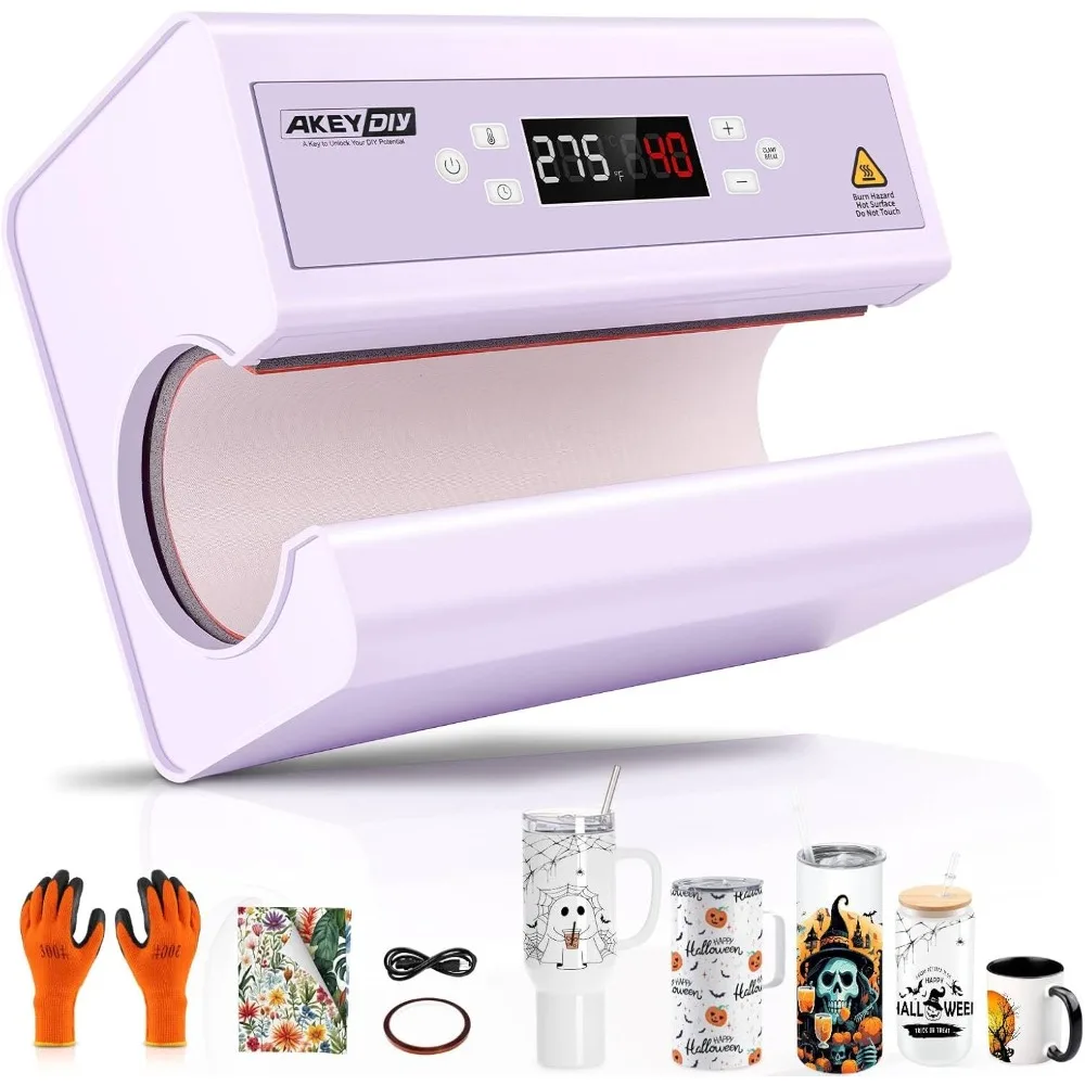 Auto Tumbler Heat Press Machine 30OZ Mug Press Automatic Press & Release, Temp & Time Setting, Cup Transfer Machine for 11-30OZ