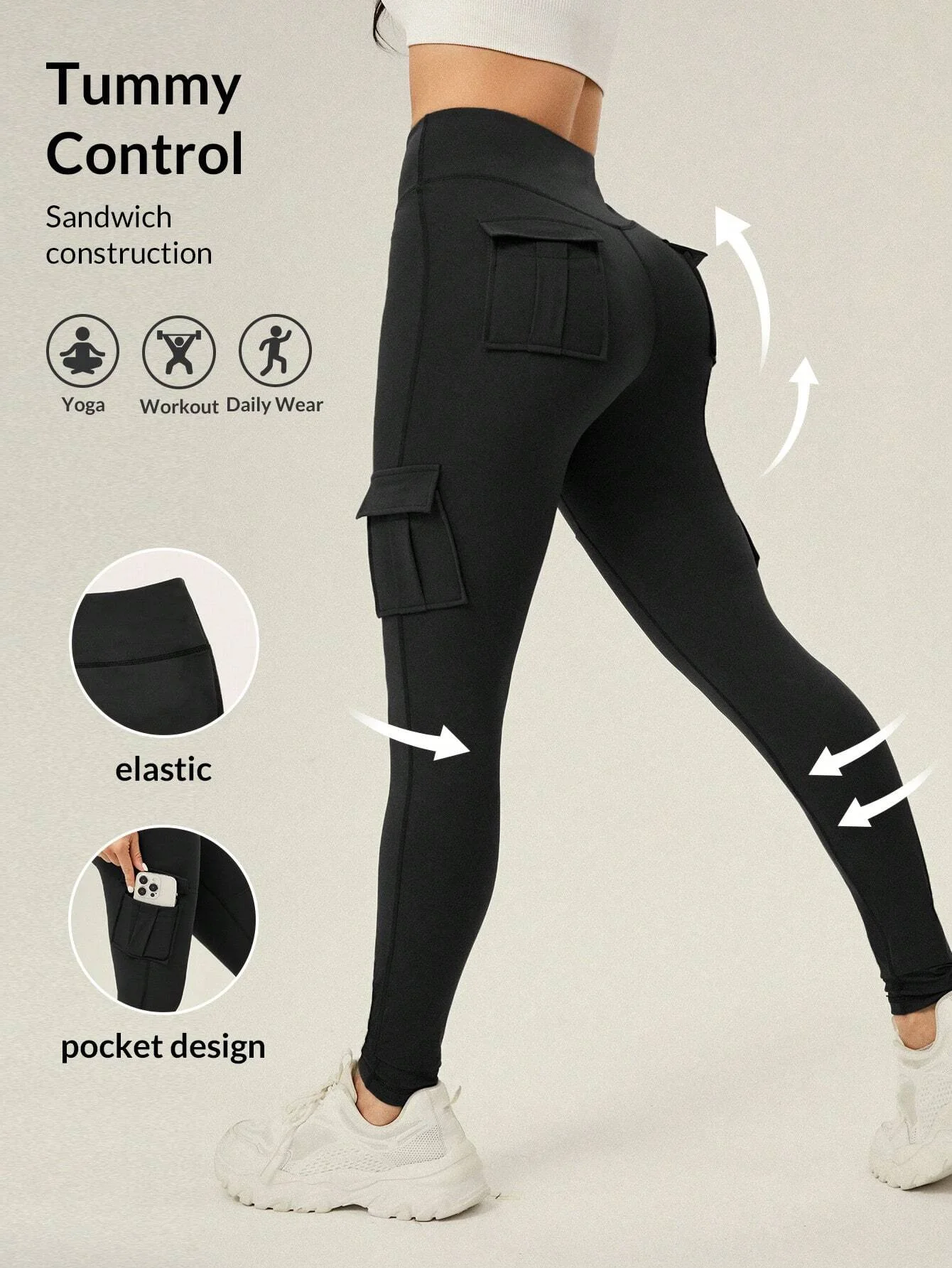 

SALSPOR 2024 Yoga High Waist Leggings Of Women Fitness Sporty Leggings Woman Compression Pockets Outdoors Yoga Pants