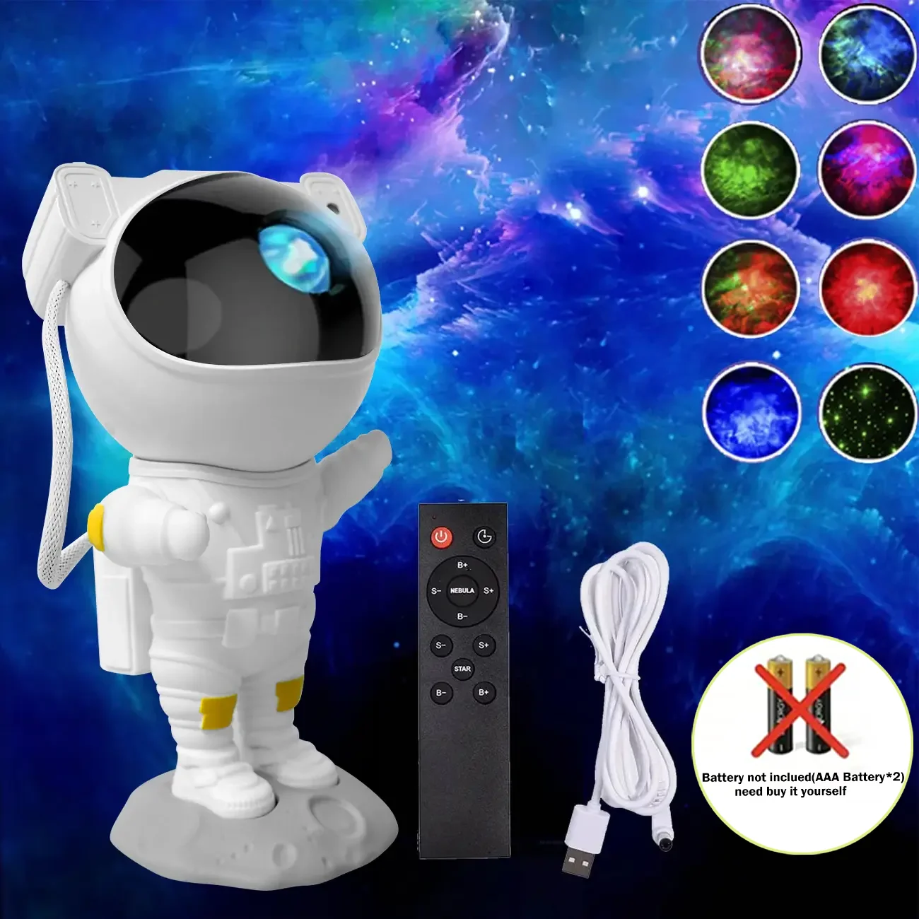 Astronaut Projector, Space Projector for Bedroom Star Night Light, Galaxy Lights for Bedroom Aesthetic, Space Buddy Room Decor A