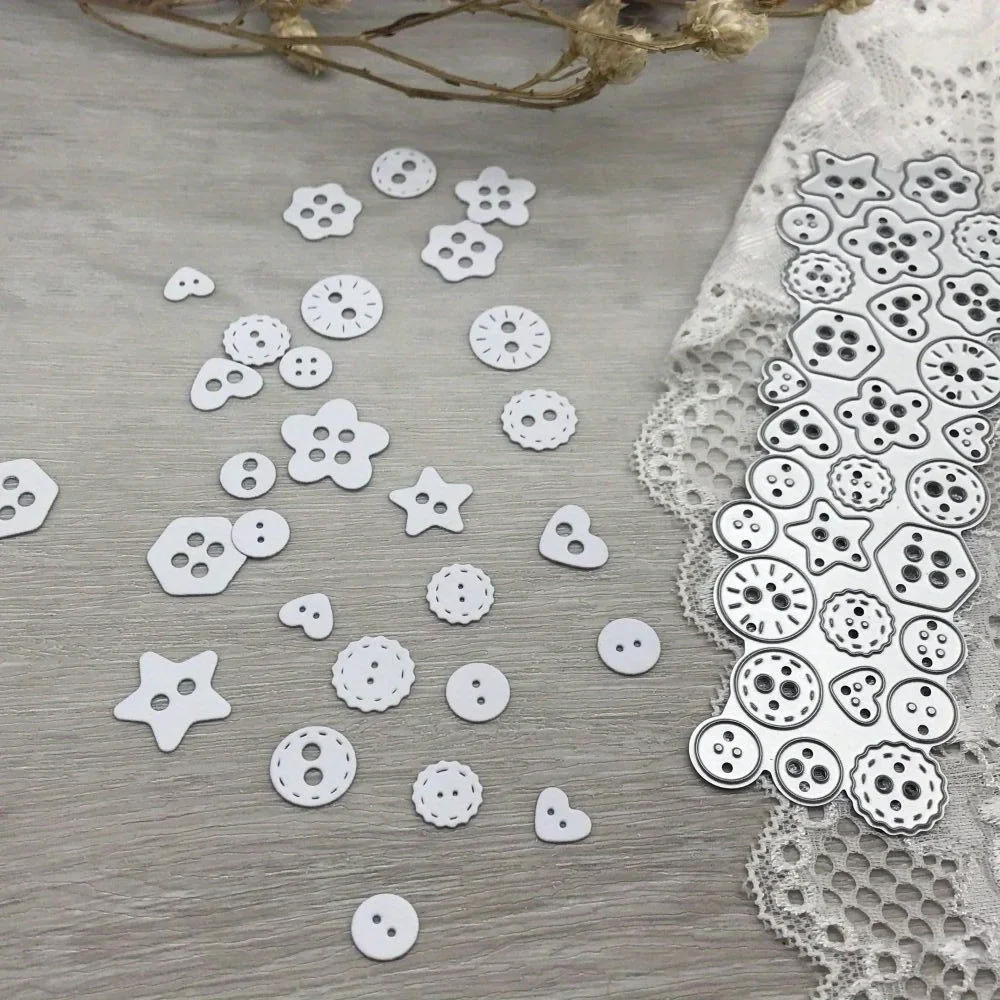 

1pcs metal cutting dies cut die mold Button embellishments decoration Scrapbook paper craft blade punch stencils dies