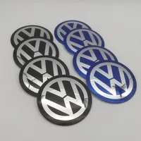 4pcs black/blue for 50mm 56mm 60mm 65mm 70mm 75mm 80 90mm Car emblem Wheel hub Center Cap Badge covers sticker Styling