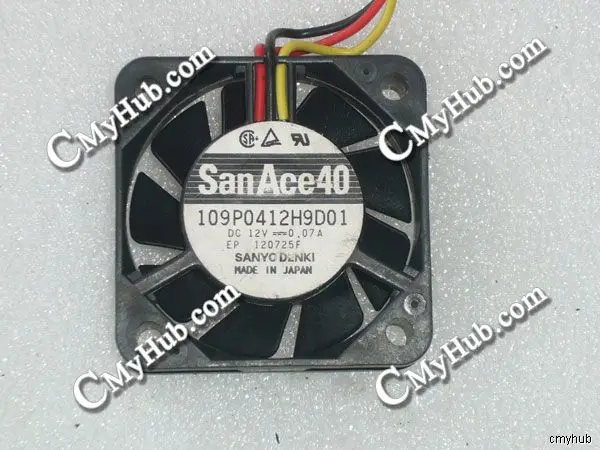 Для SANYO DENKI 109P0412H9D01 DC12V 0.07A 4010 4CM 40 мм 40X40X10 мм 3-контактный охлаждающий вентилятор