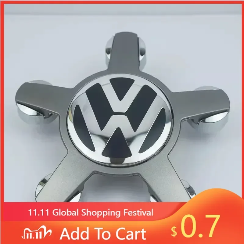 Para VW Novo Kit 4 Peças 135mm 4F0601165N 8R0601165 Calota Central de Roda com Logotipo de Cinco Garras para VW Volkswagen B5 B6 B7 POLO