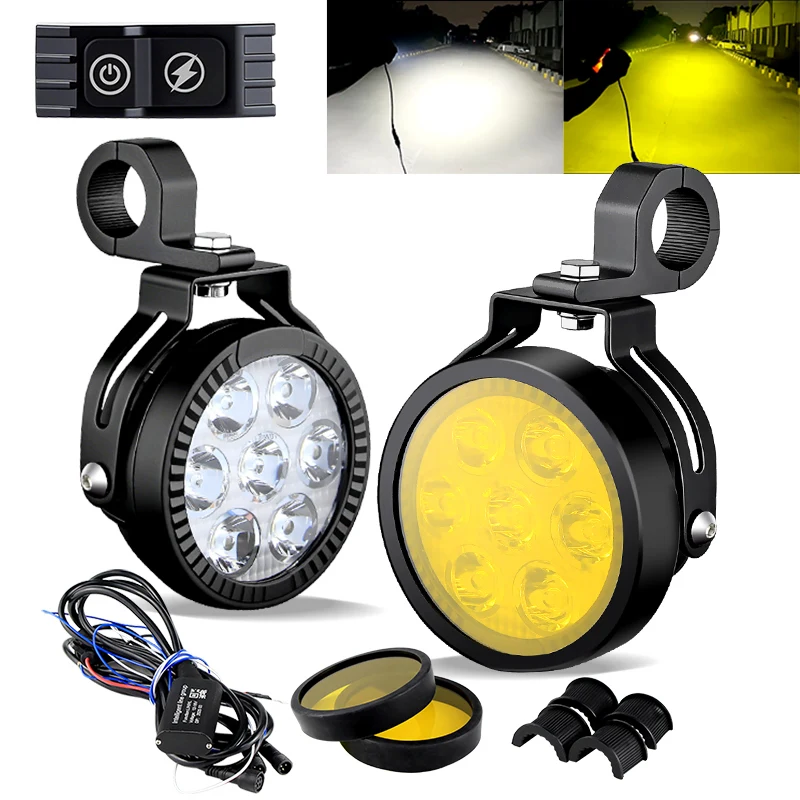 

Universal Motorcycle Led Headlight Projector For BMW R1200GS YAMAHA Suzuki Ducati Honda LED Spotlight Fog Lights Driving Lamp