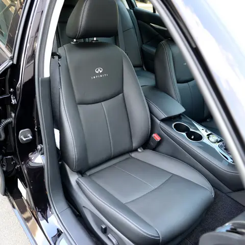 인피니티 Q50 2013 2014 2015 2016 2017 2018 2019 2020 2021 2022 2023, 인조 가죽 맞춤형 카시트 커버, 앞좌석 2 개 인피니티 Q50 2013 2014 2015 2016 2017 2018 2019 2020 2021 2022 2023, 인조 가죽 맞춤형 카시트 커버, 앞좌석 2 개
