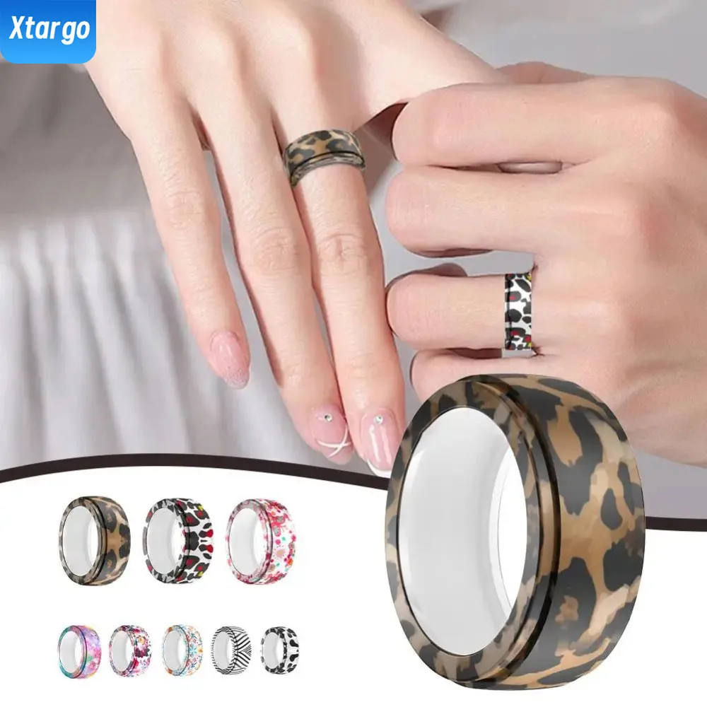 ฝาครอบแหวนซิลิโคนสําหรับ Samsung Galaxy Smart Ring แหวนอัจฉริยะกันกระแทกพิมพ์ลายป้องกันรอยขีดข่วน Resistand Shell สําหรับ Samsung