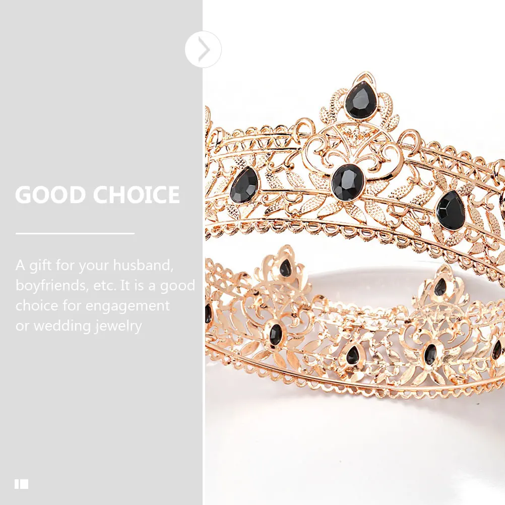 มงกุฎโลหะผสมสไตล์เรโทรสำหรับผู้ชาย อุปกรณ์เสริมชุดคอสตูมวินเทจ งานแต่งงาน ฮาโลวีน คอสเพลย์ ปาร์ตี้ งานพรอม งานวันเกิด อุปกรณ์ประกอบการแสดง