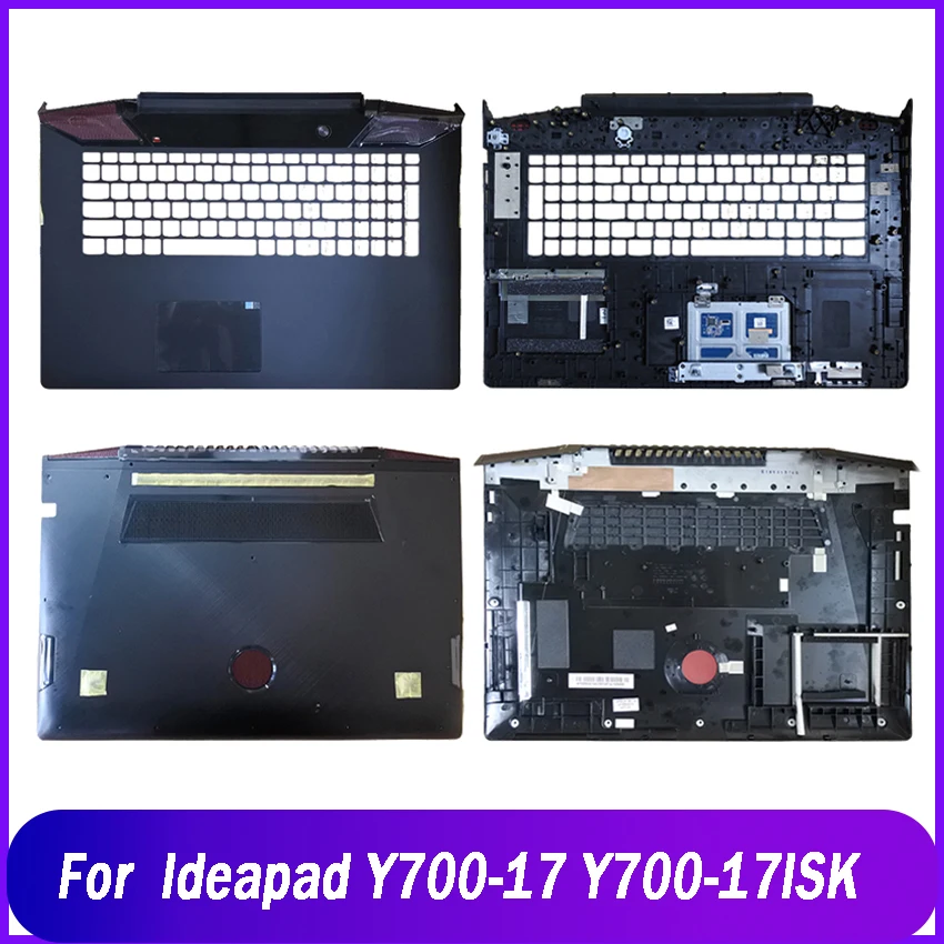 New Laptop Cover Palmrest with US Uk Upper/ Bottom Base Case C D Shell For Lenovo Ideapad Y700-17 Y700-17ISK Black