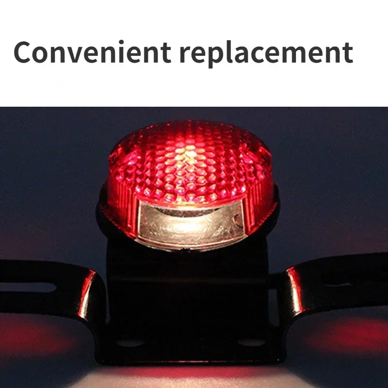 Motorcycle Retro Red Rear Tail Brake Stop Light Lamp W/ License Plate Mount for Harley Honda Suzuki Chopper Bobber