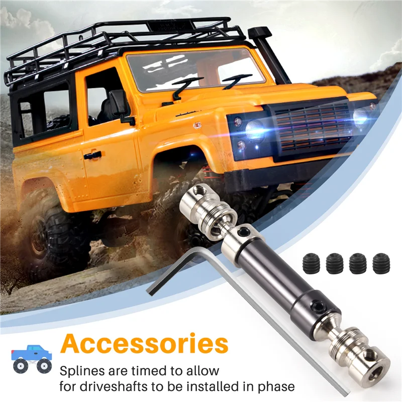 ABJA-1Pcs Metal Rear Center Drive Shaft Cvd Transmission Shaft For 1:12 Wltoys 12428 12423 Rc Car Short Course Desert Buggy Off-