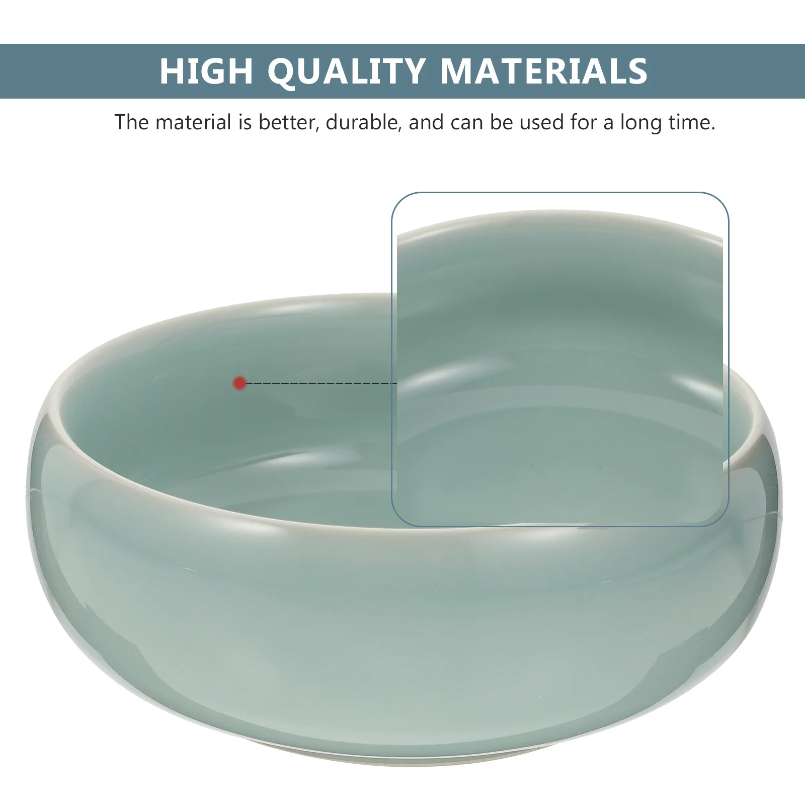 

1Pcs Porcelain Ink Well Home Sumi-Brush Washer Fine Crafted Ceramic Ink Dish Long-Lasting Color Non-Peel Surface Decorative