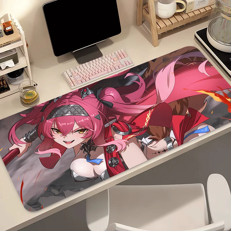 Cute Mouse Pad Wuthering Waves Lupa Desk Mat Anime Playmat Gaming Mousepad Speed Computer And Office Gamer Cabinet Keyboard Pad