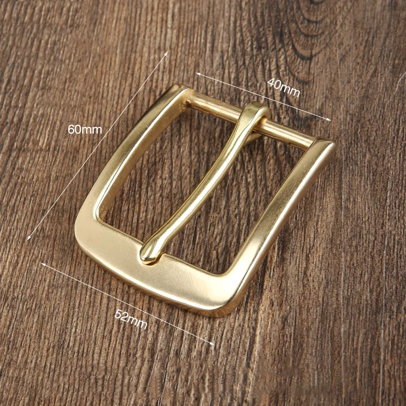 40mm Belt Buckles Solid brass Golden Antique brass Single Pin End Bar Buckles Fit for 37mm-39mm Belt Leather Craft Jeans Parts