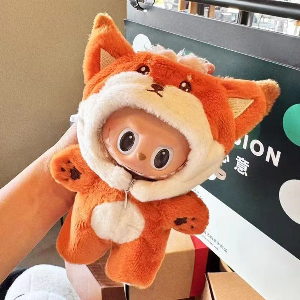 Only Clothes Suitable For 17cm Labubu Animal Elephant Cute Cat Clothes Set for 15-17cm Labubu Doll Clothes Accessories