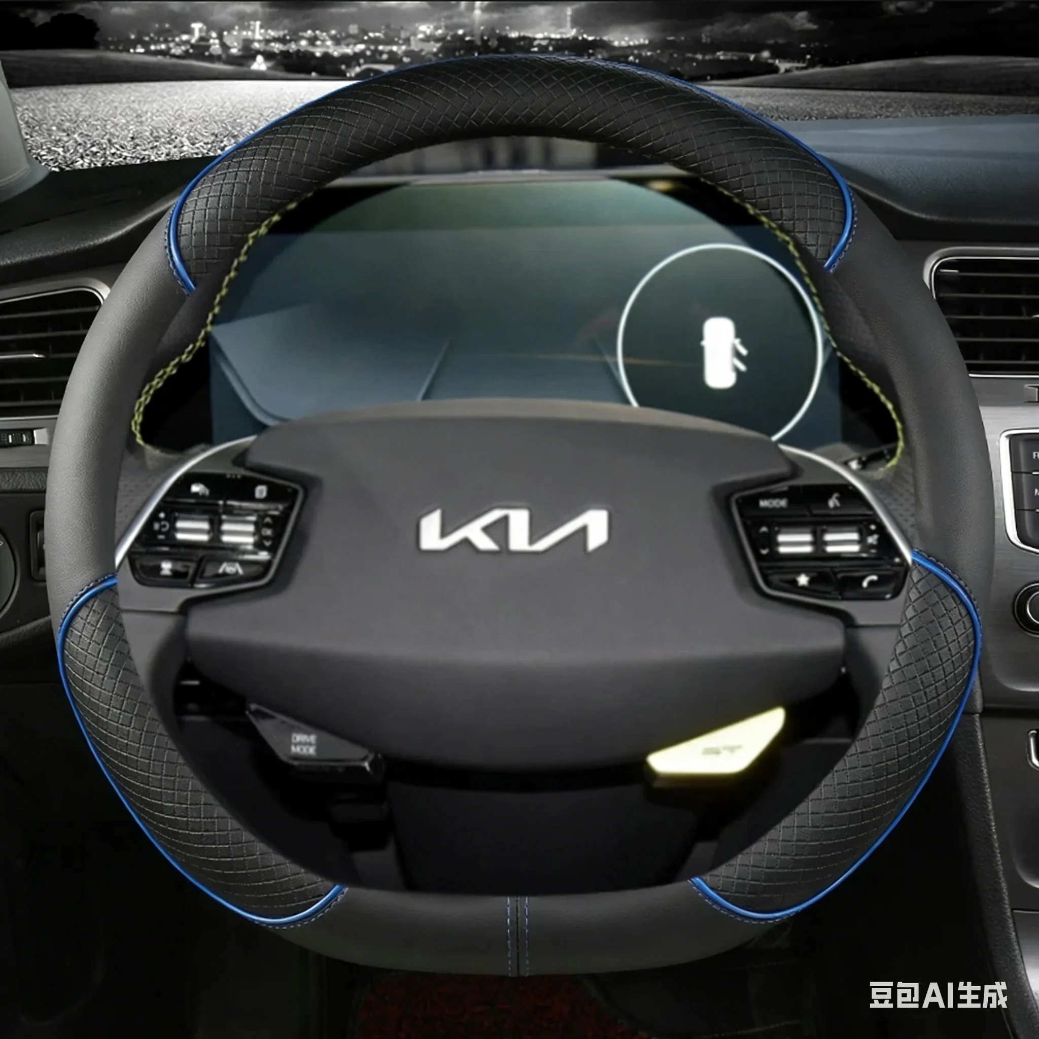 D For KIA K5 KX5 K2 K3 Leather Car Steering Wheel Cover  GT Brand Rio Cerato Sportage Stinger EV6 EV6 GT EV6 GT-line