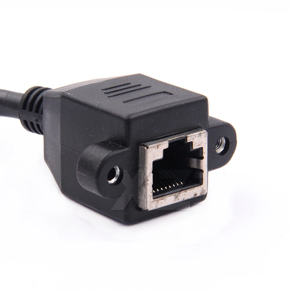 패널 장착 이더넷 LAN 네트워크용 나사가 있는 30CM RJ45 케이블 남성-여성