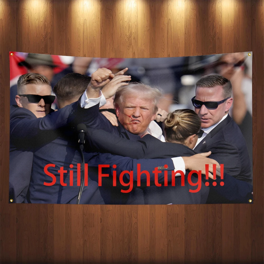 Trump 2024 Flag Donald Trump Flag Still Fighting Tapestry Poster