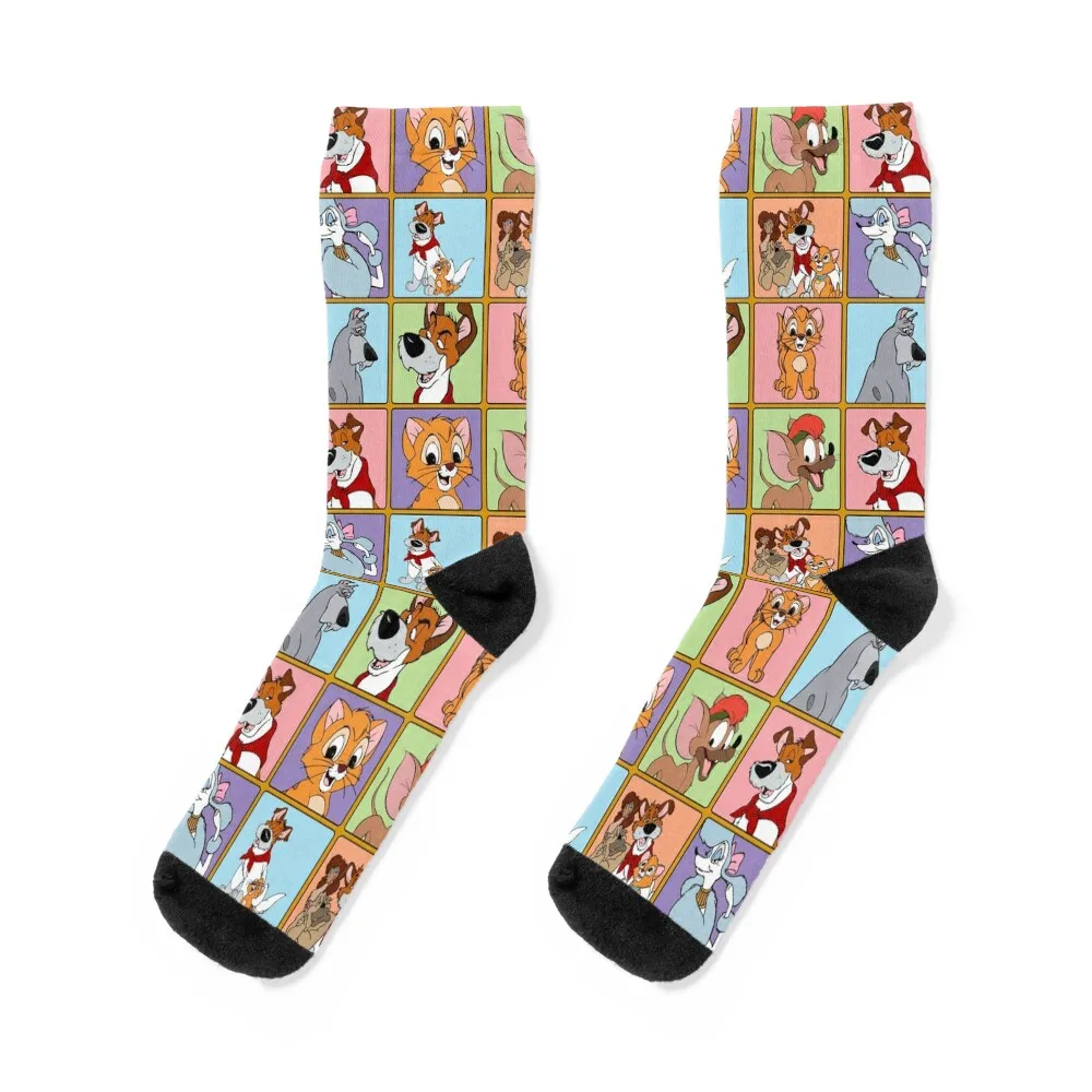 Oliver and Dodger multiple squares Socks sheer custom sports Socks Ladies Men's