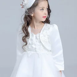 White Girls Outcoat for Wedding Kids Cardigan Jacket Coat Princess Girls Clothes  Kid Coat  Kids Jacket 2 3 4 6 8 10 12 Years