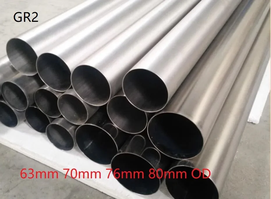 

63mm 70mm 76mm 80mm Od Gr2 Car Exhaust Pipe Ti Auto Vent-pipe Thin-wall Automobile Exhaust Modified Alloy Tube