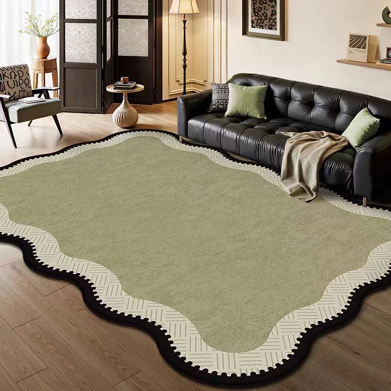 VIKAMA French Style Area Rug Durable Non-Slip Living Room Carpet for Sofa Coffee Table Bedroom Decorative Floor Mat