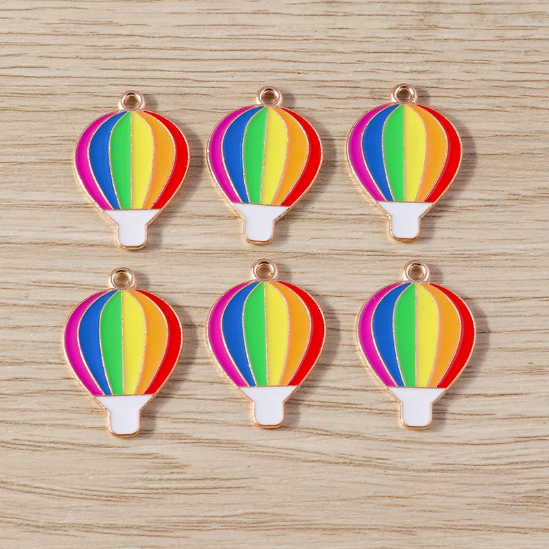 10 Stück Niedliche Bunte Emaille-Regenbogen-Herz-Mond-Anhänger für Schmuckherstellung, Halsketten, Ohrringe, Armbänder, DIY-Bastelzubehör – Detail 15