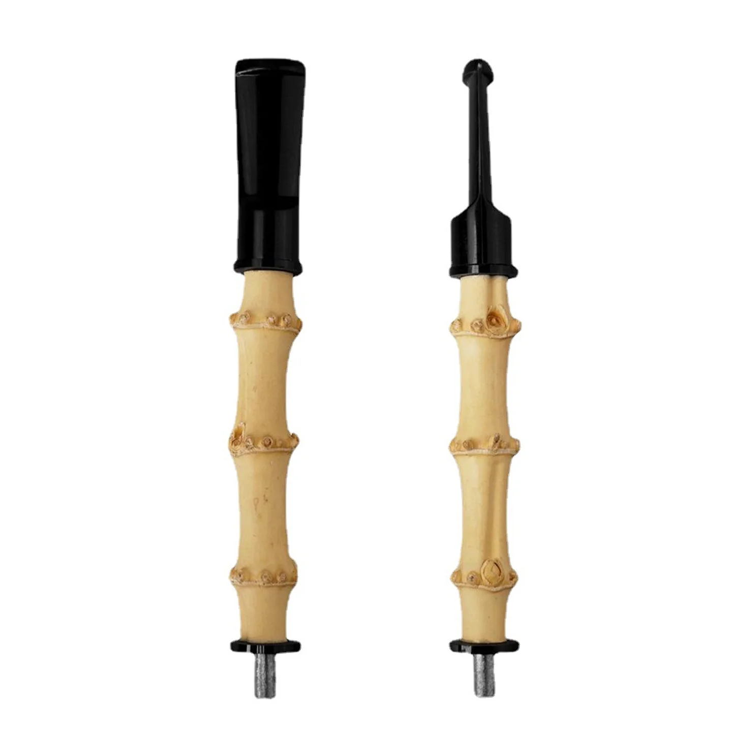 10Pcs/Lot Wholesale Bamboo Pipe Handle For 3MM Filter Tobacco Pipe Acrylic Mouthpiece Pipe Tail DIY Smoking Accessories