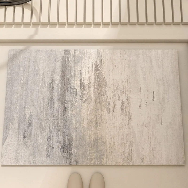 Bathroom Rug Absorbent Non-slip Floor Mat Minimalist Geometric Pattern Carpet Toilet Area Rugs Diatom Mud Home Decor Carpets 양탄자