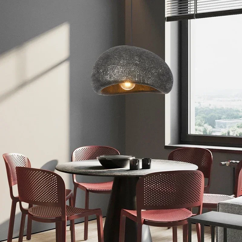 Japońska lampa wisiorek LED Wabi Sabi designerska restauracja wystrój salonu wiszące żyrandole oprawy oświetleniowe podwieszane