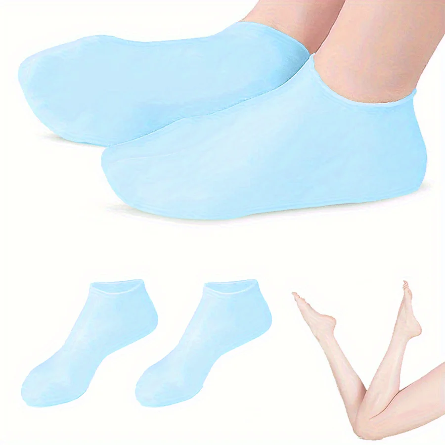 Feuchtigkeitsspendende Fußsocken, Silikonsocken für trockene, rissige Füße, Damen-Fußsocken zur Feuchtigkeitsversorgung, mit Massage – Detail 2