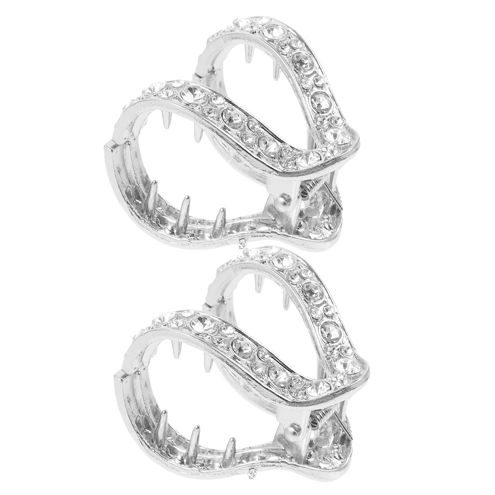 

2pcs Rhinestone Claw Clips For Women Thick Short Fine Hair High Ponytail Fixation Lightweight Braided Hair Accessories Daily