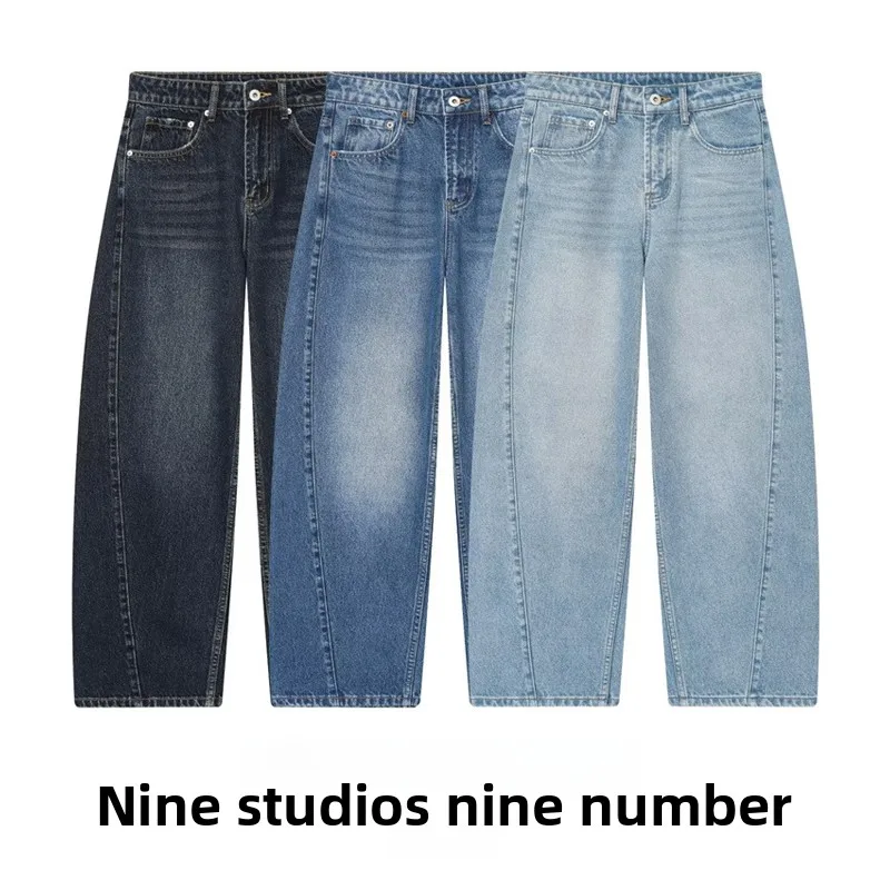

Loose Casual Loose Barrel Shaped Jeans mid Waist Women's Street Style Cotton Jeans Natural Waist Button Closure Winter